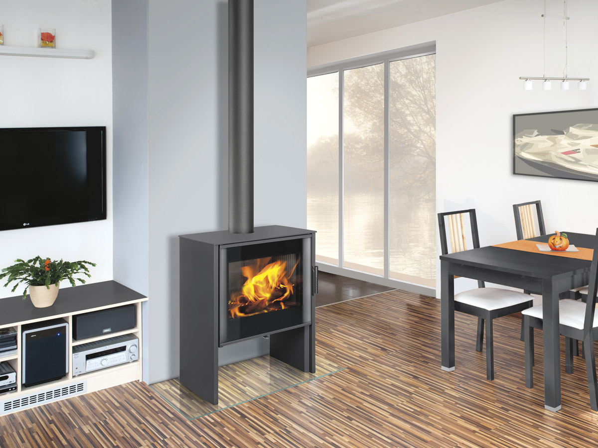 Romotop Riano plechové krbové kachle čierne